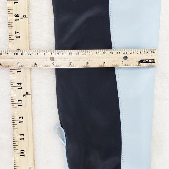 Techno Baby Blue Lycra Stretch Lug Sole Thigh High Combat Rider Brand New - Picture 11 of 16